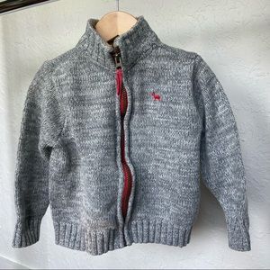 🐃- GUC- Marled Grey Zip-Up Cardigan